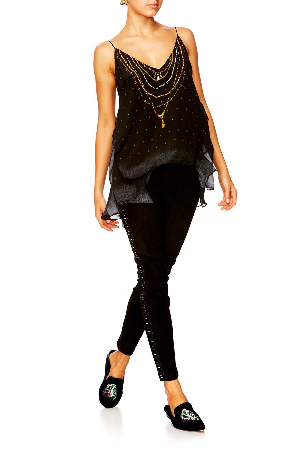 LUCKY STARS MULTI LAYER V NECK TOP