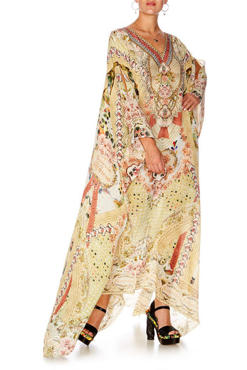 SPLIT FRONT & SLEEVE KAFTAN HEARTBEATS DRUMBEATS