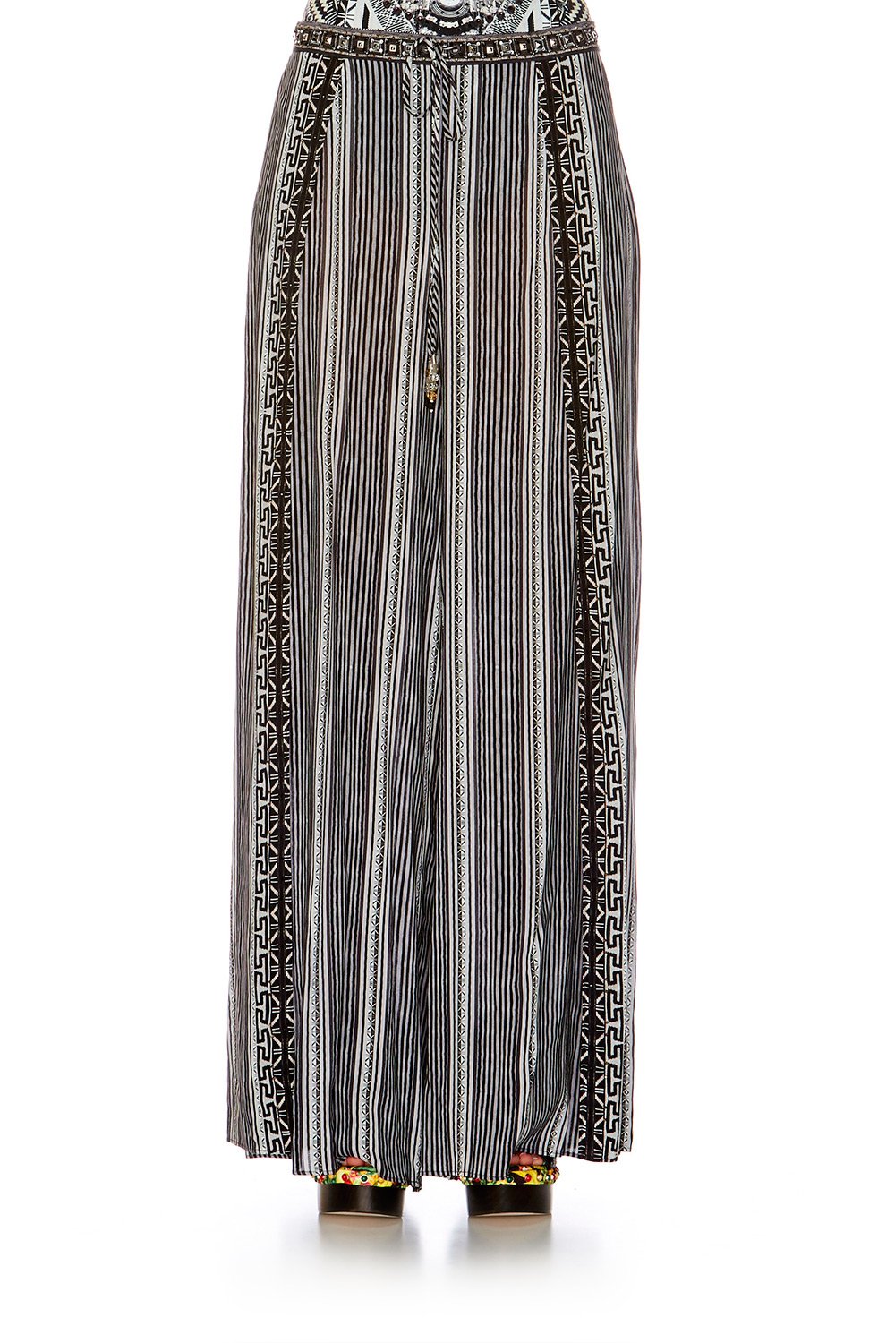 TRIBAL THEORY SPLIT PANT W DRAWSTRING WAIST