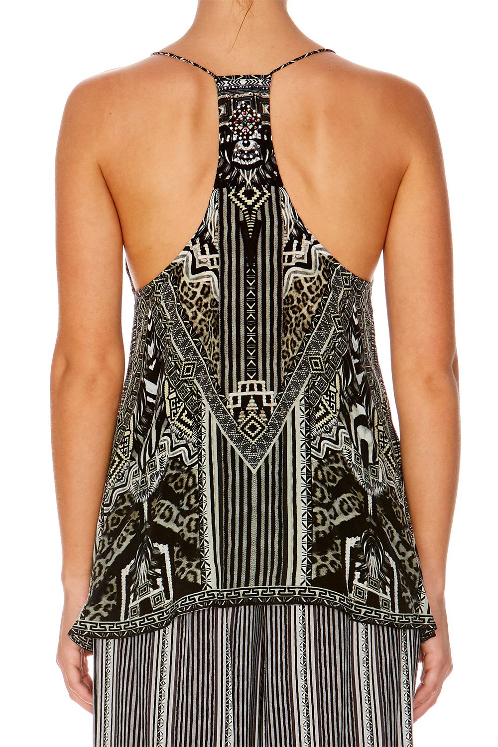 TRIBAL THEORY T BACK SHOESTRING TOP