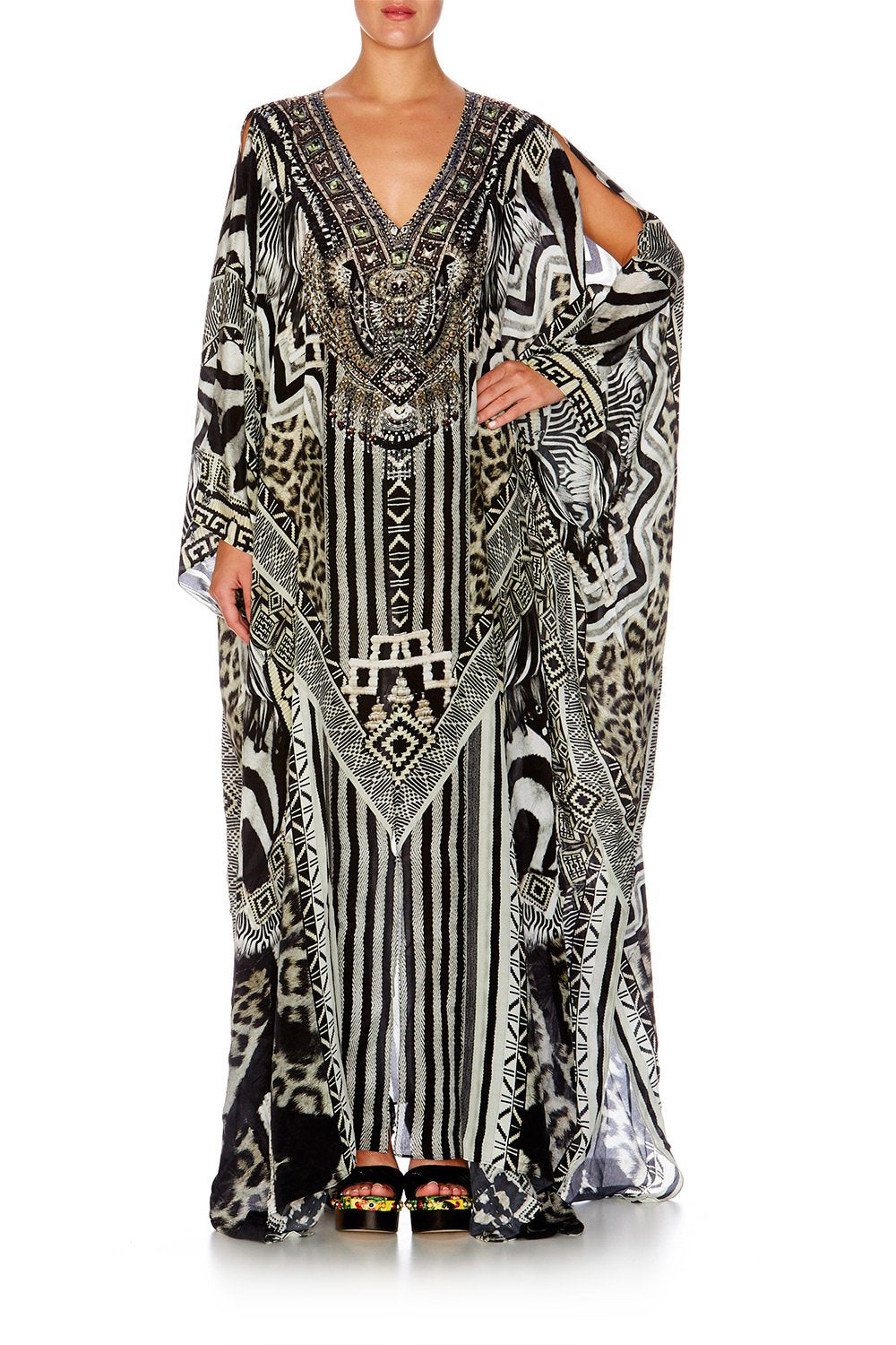 TRIBAL THEORY SPLIT FRONT & SLEEVE KAFTAN