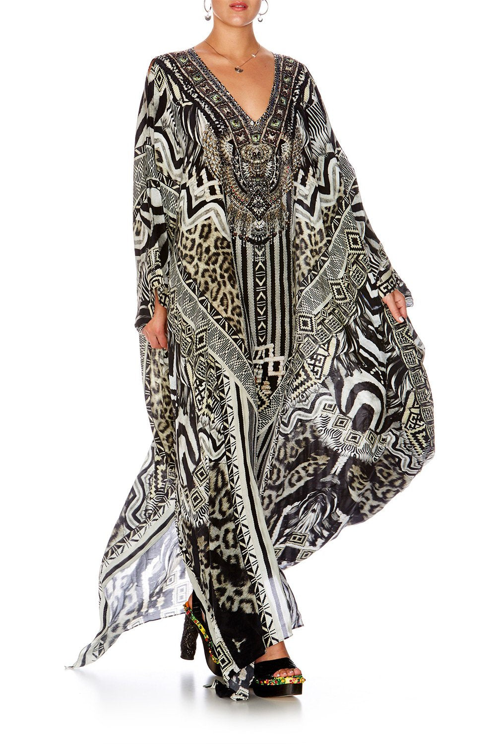 TRIBAL THEORY SPLIT FRONT & SLEEVE KAFTAN