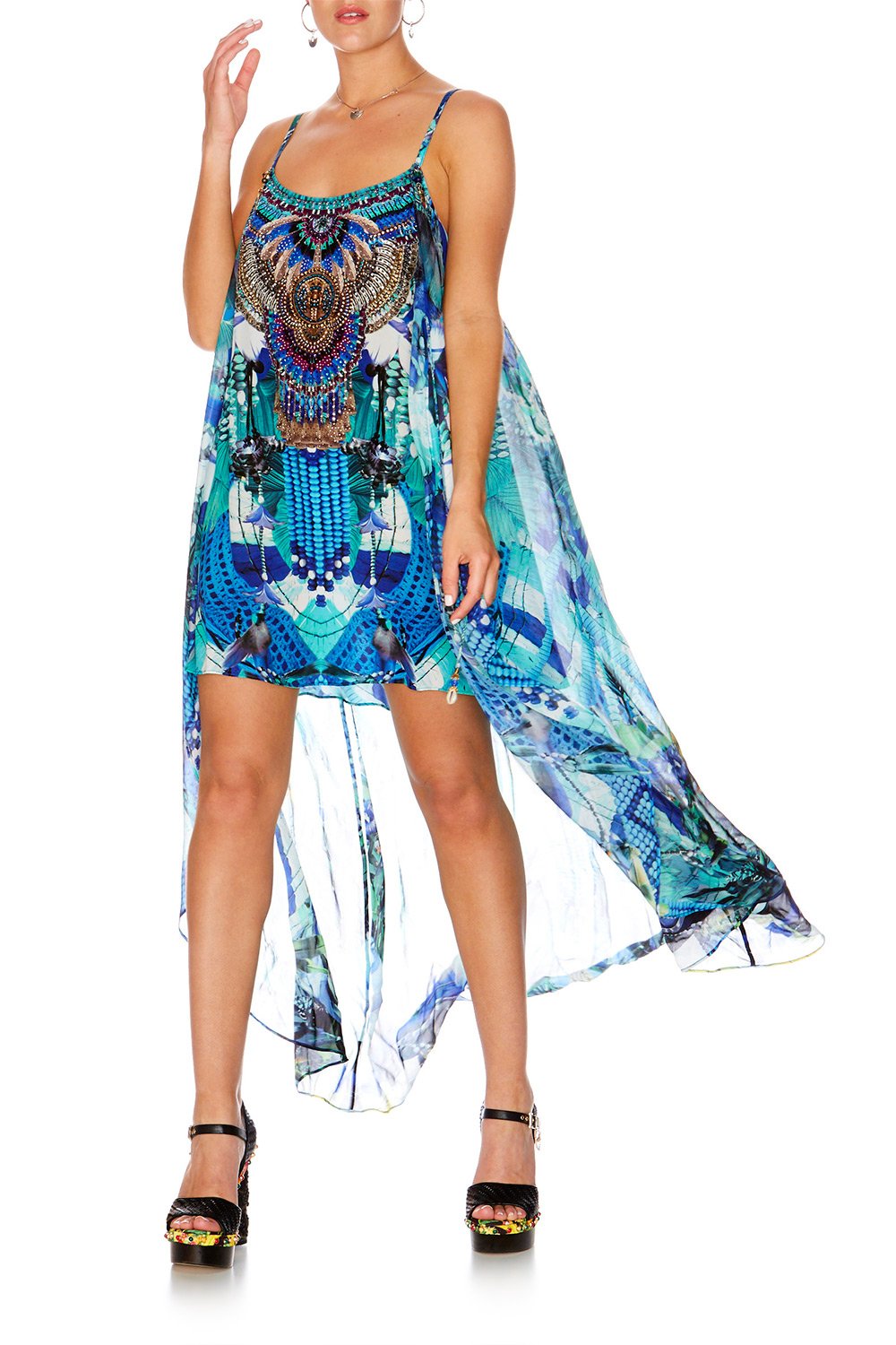 MINI DRESS WITH LONG OVERLAY THE CALL OF THE BANSHEE