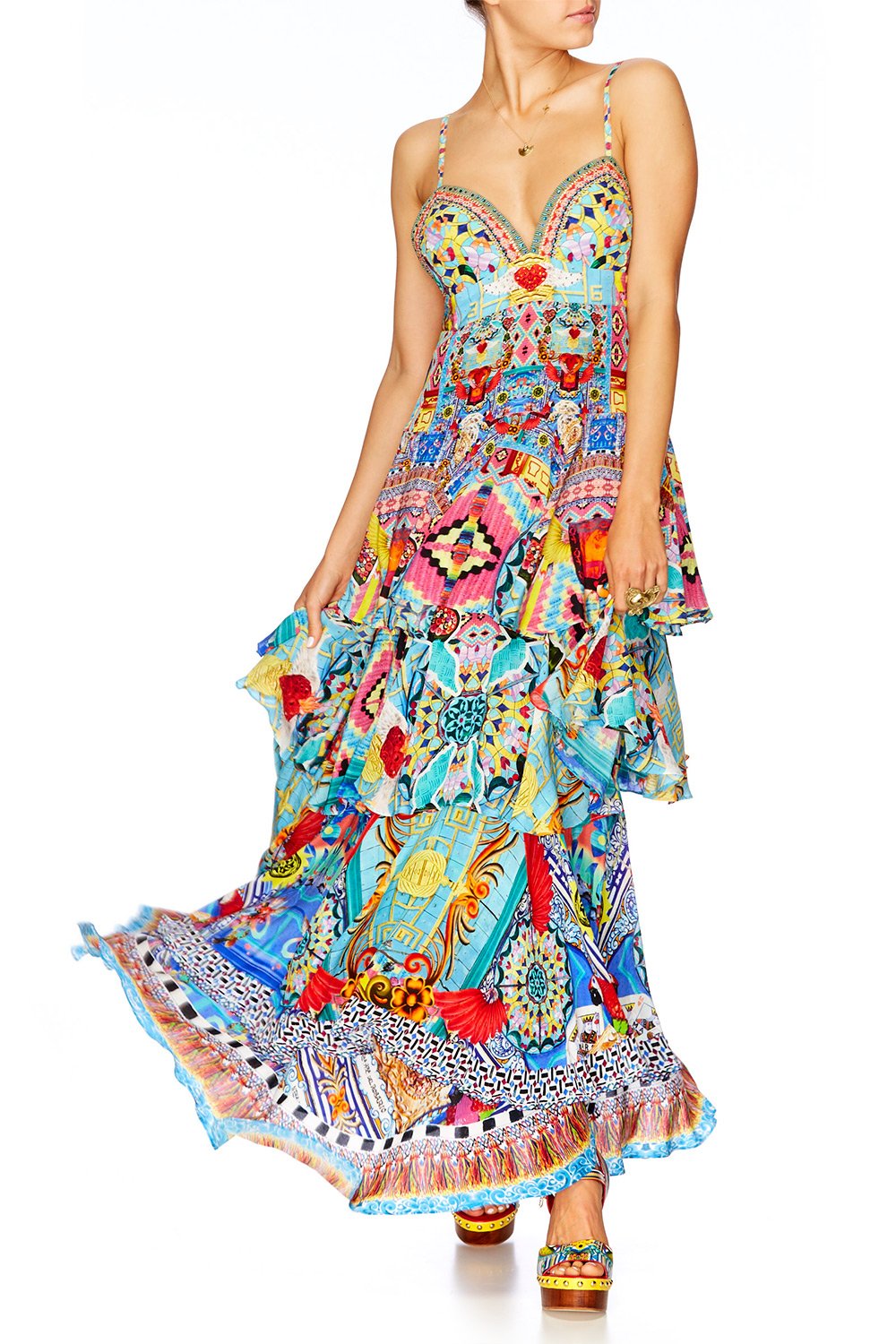 CLOSE TO MY HEART GATHERED TIERED DRESS
