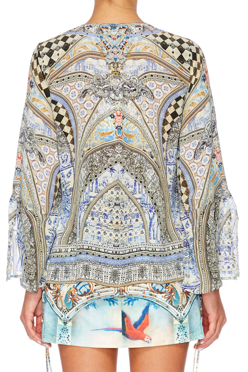 LOST IN A DREAM TIE FRONT BLOUSE