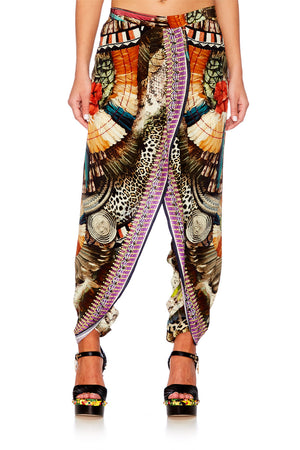 LIGHT MY FIRE GATHERED WRAP FRONT TROUSER