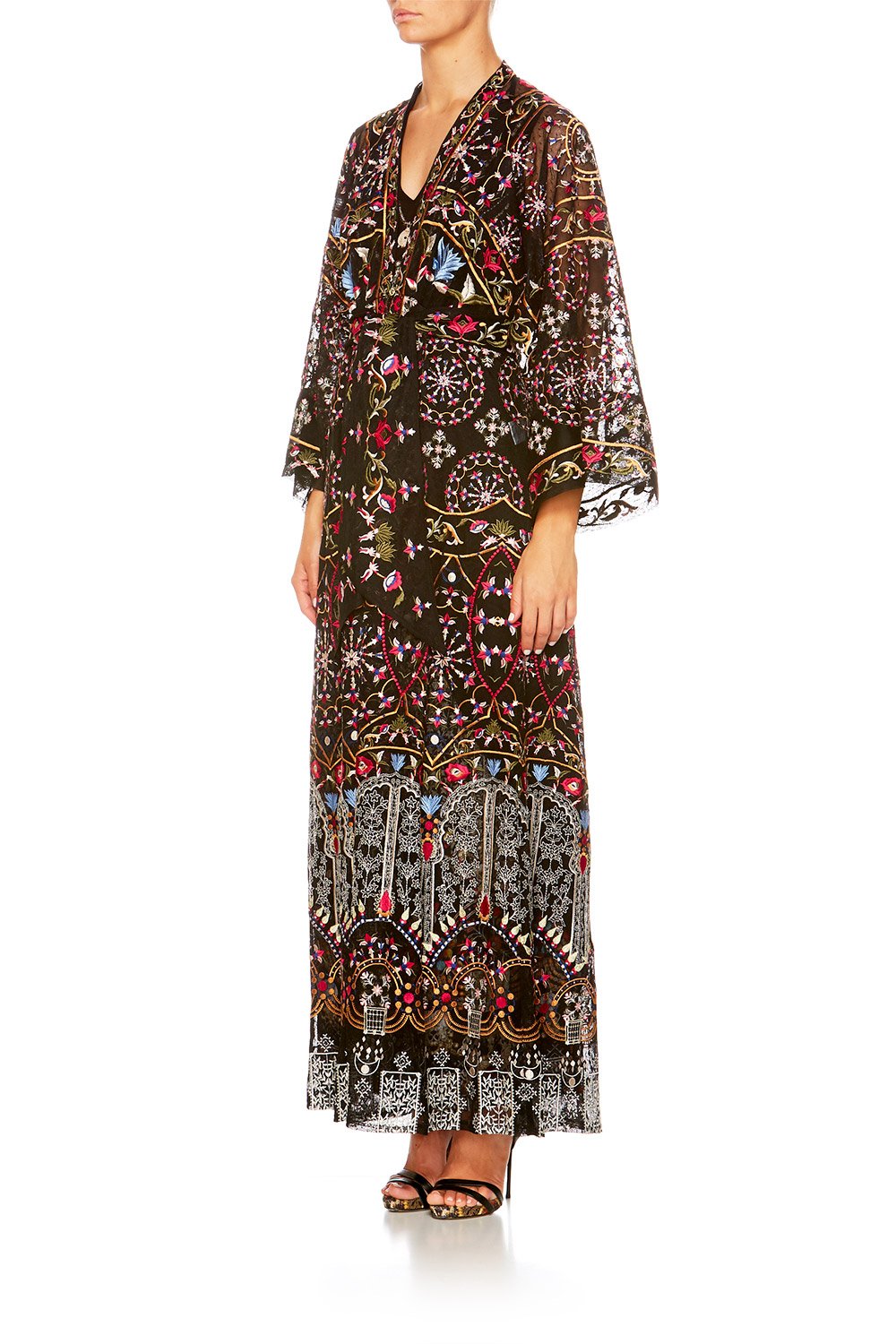 MESH ROBE WITH ELASTIC WAIST BACK CHAMBER OF REFLECTIONS – CAMILLA