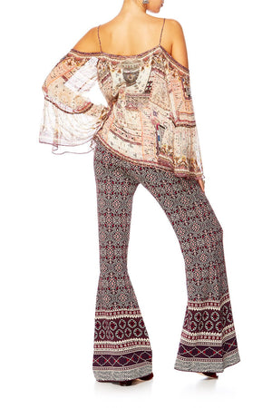 MAPPED OUT FLARED KNIT PANT