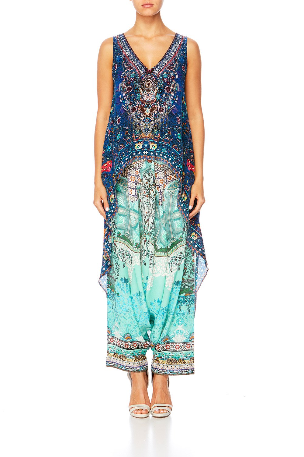 KINDNESS KALEIDOSCOPE HIGH LOW CROSS OVERLAY TOP