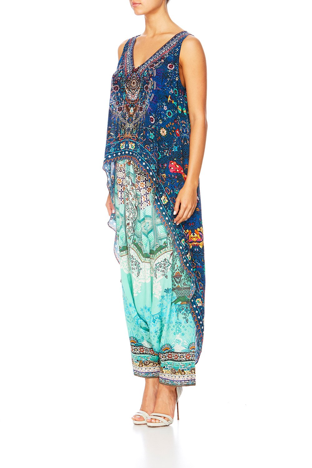KINDNESS KALEIDOSCOPE HIGH LOW CROSS OVERLAY TOP