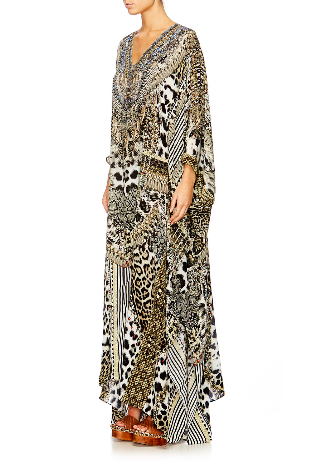 SPLIT FRONT & SLEEVE KAFTAN SPIRIT ANIMAL