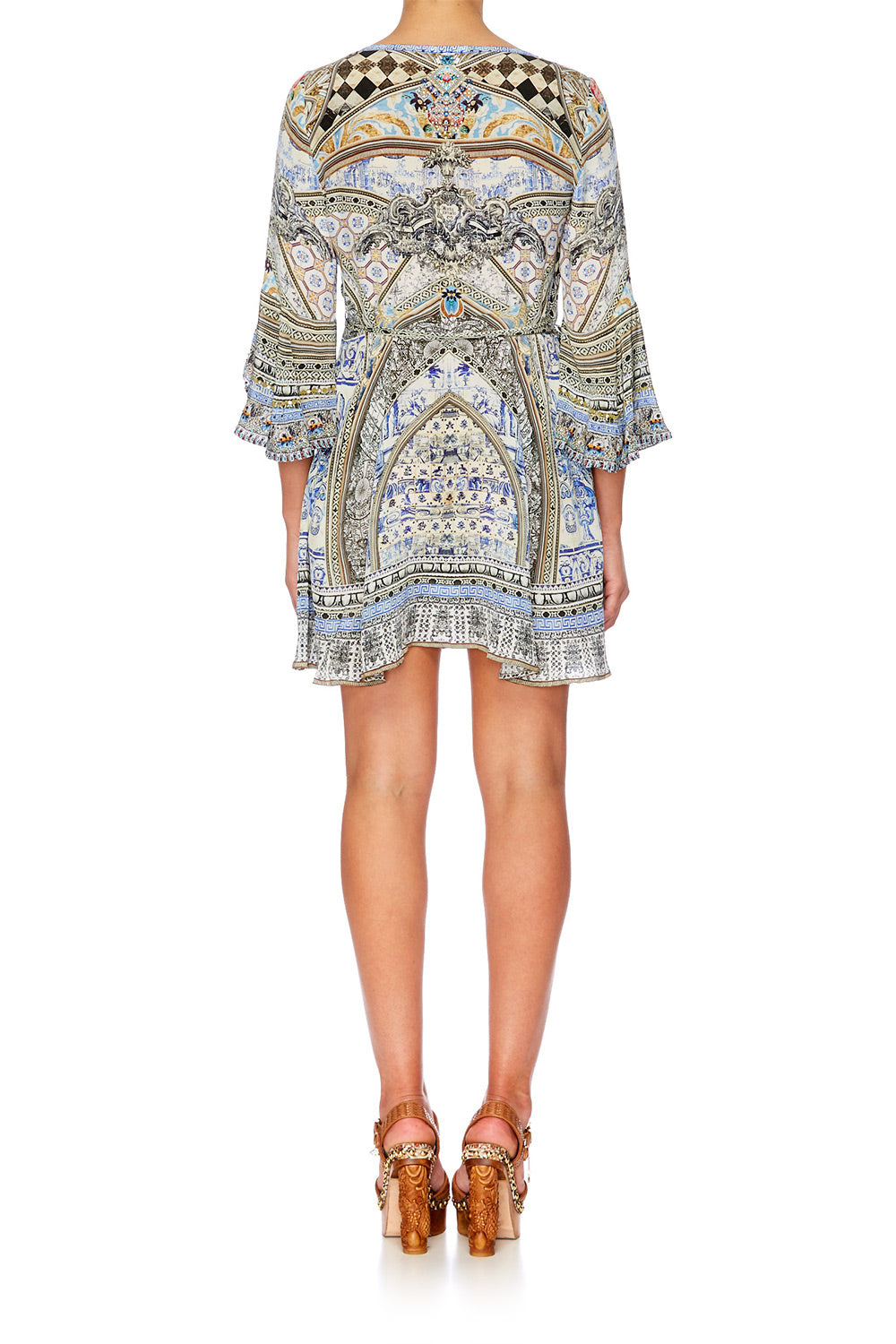 LOST IN A DREAM WRAP MINI DRESS