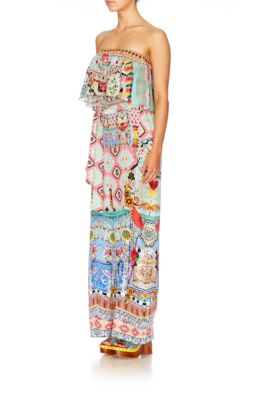 CLOSE TO MY HEART STRAPLESS JUMPSUIT W FRILL