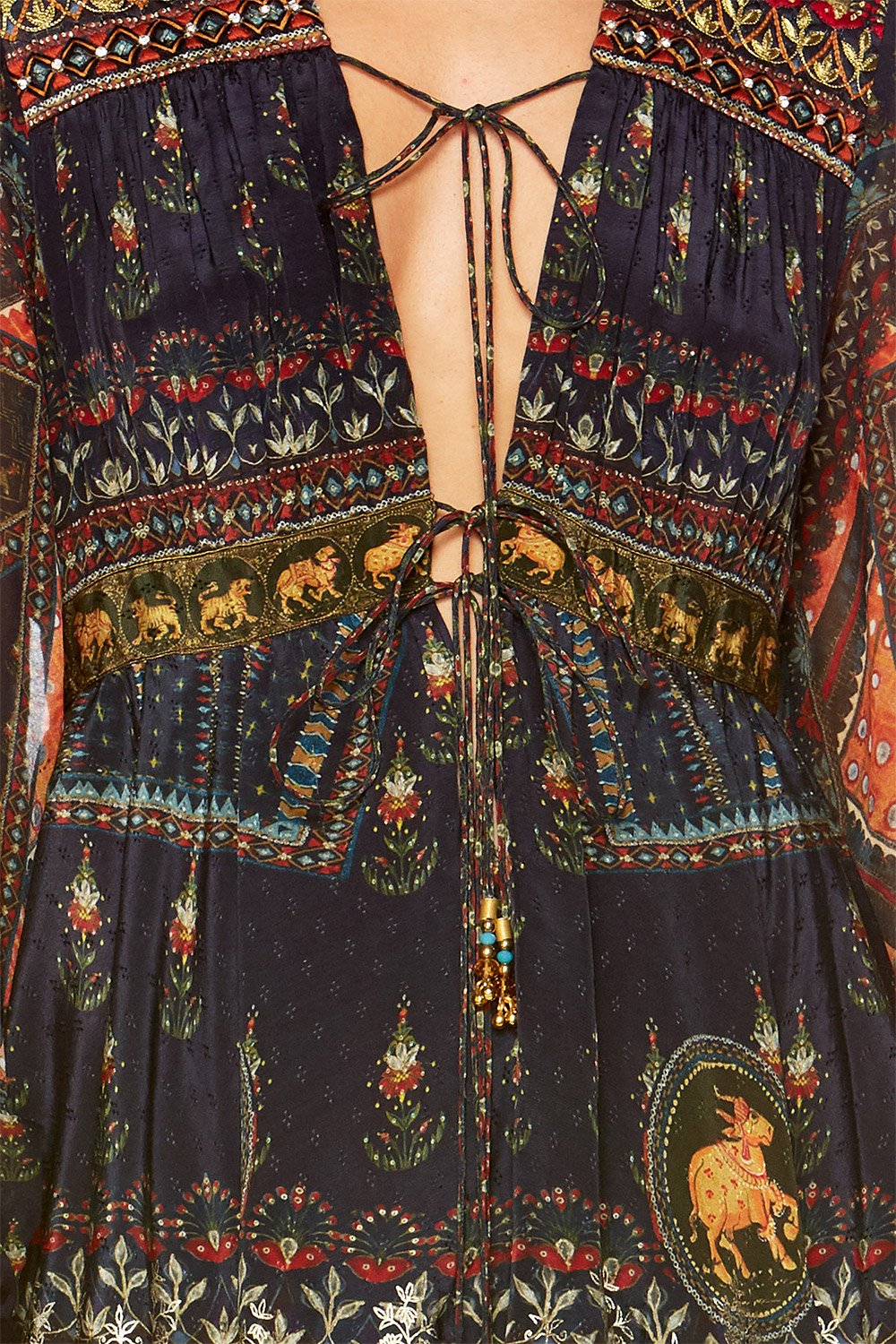 BLISS OF BOHEMIA SHORT PEASANT DRESS