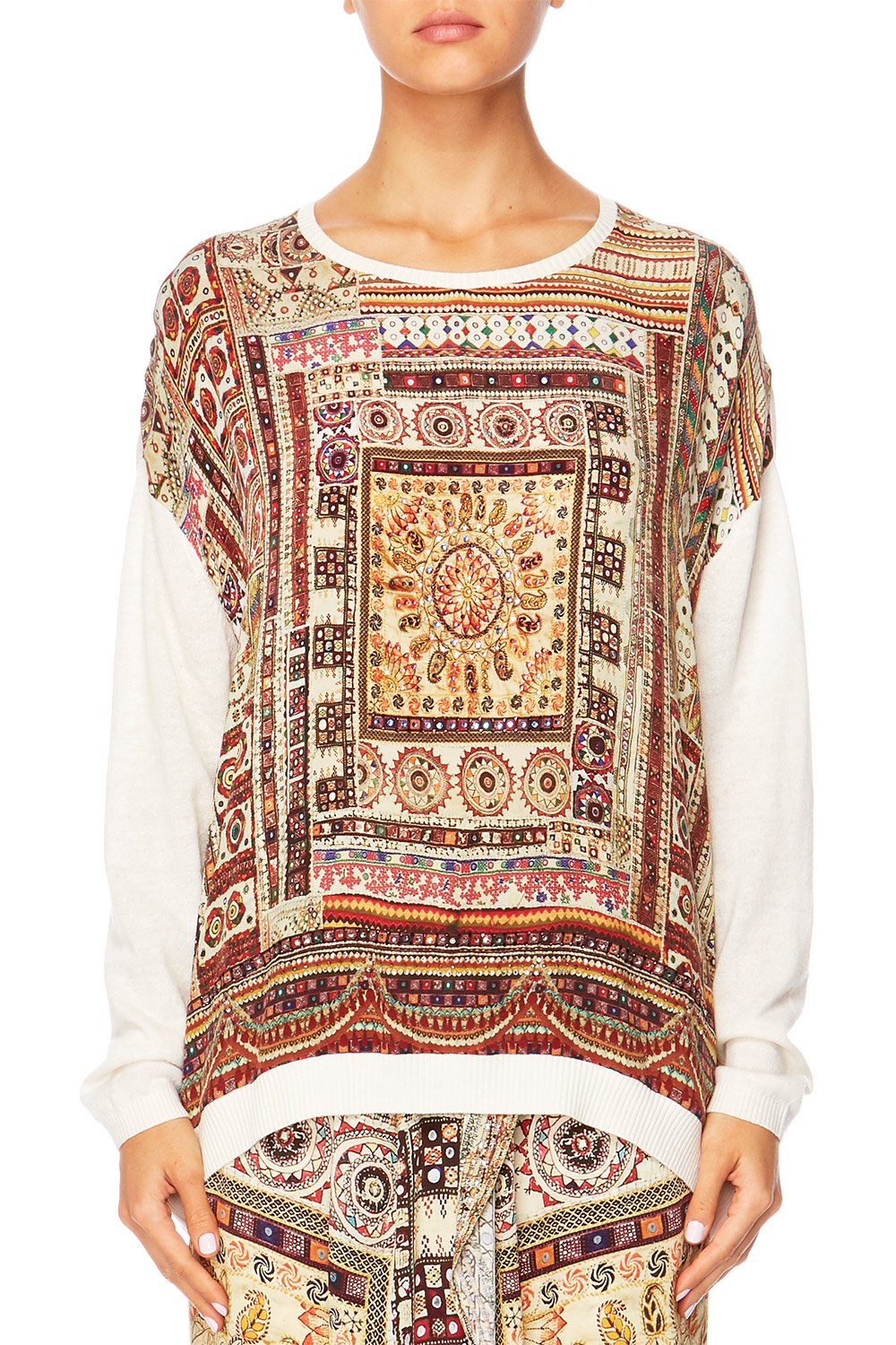 INDIANA FRANKS JUMPER W CONTRAST FRONT