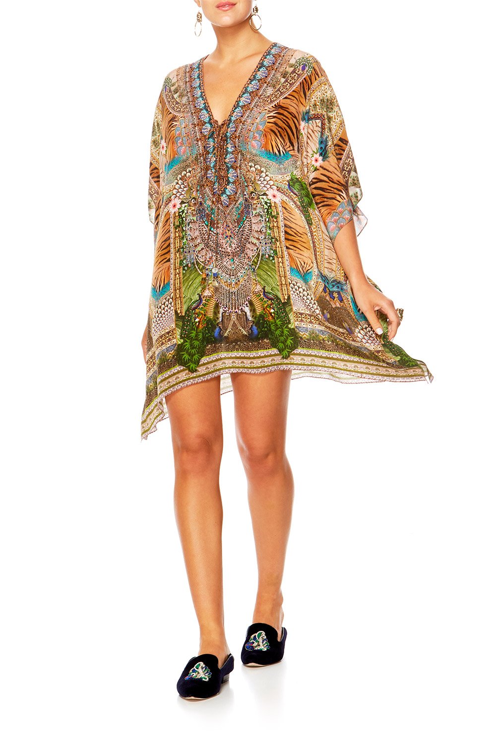 A WOMANS WISDOM SHORT LACE UP KAFTAN