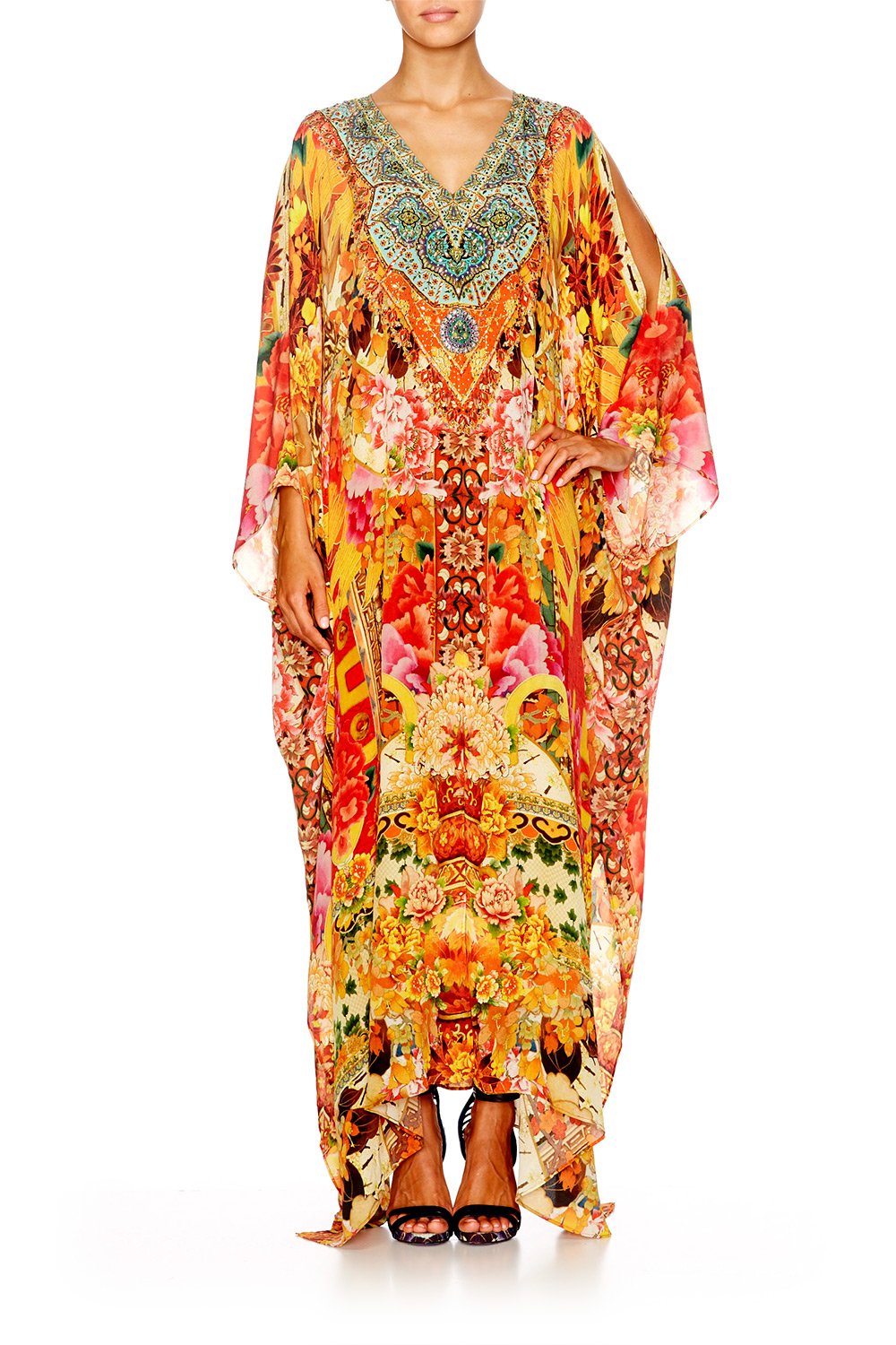 GRANDMA'S MANTELPIECE SPLIT FRONT & SLEEVE KAFTAN