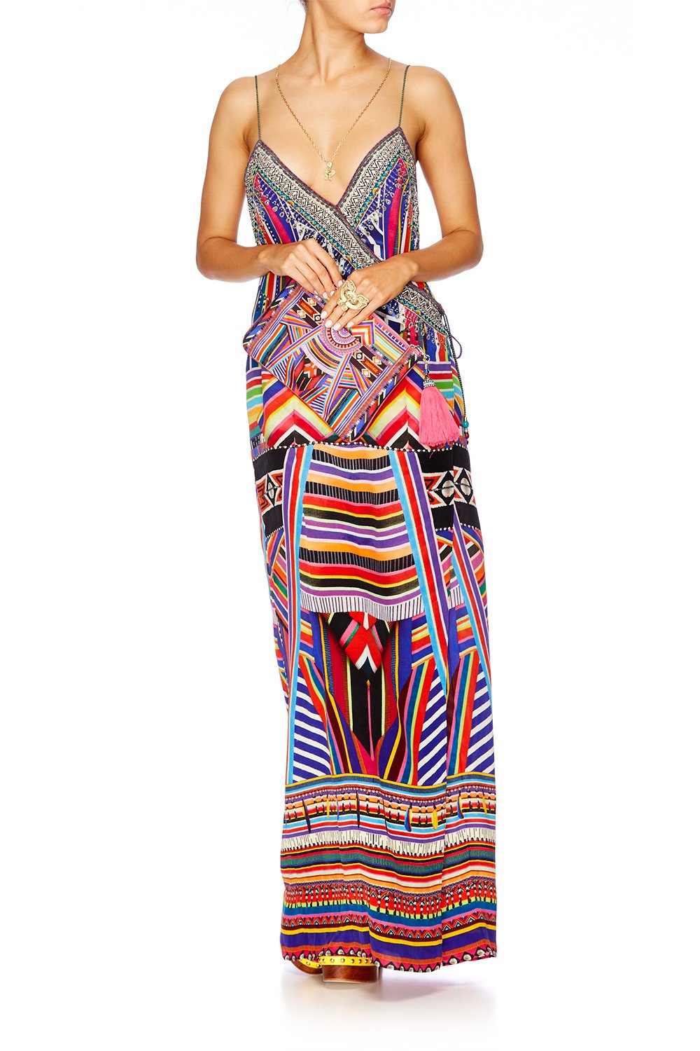 TSACHILA BLESSING ASYMMETRICAL WRAP DRESS