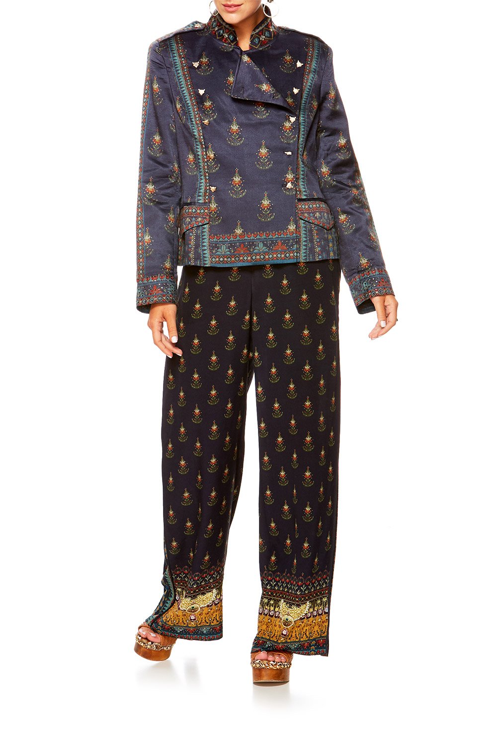 BLISS OF BOHEMIA DOUBLE BREASTED TAILORED JACKET