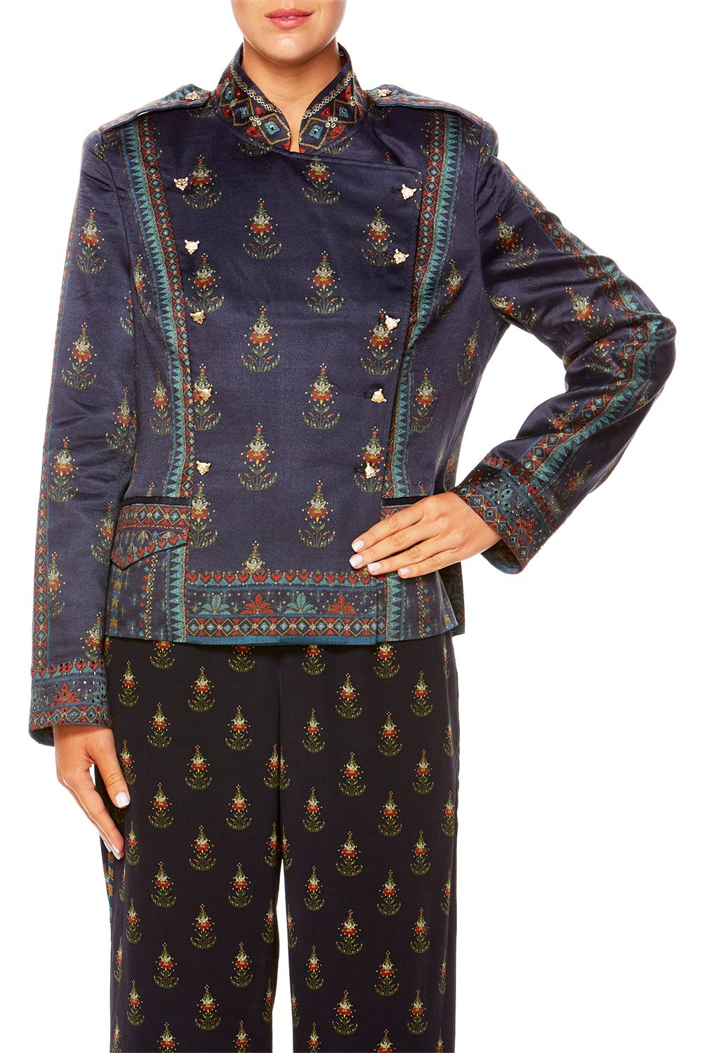 BLISS OF BOHEMIA DOUBLE BREASTED TAILORED JACKET