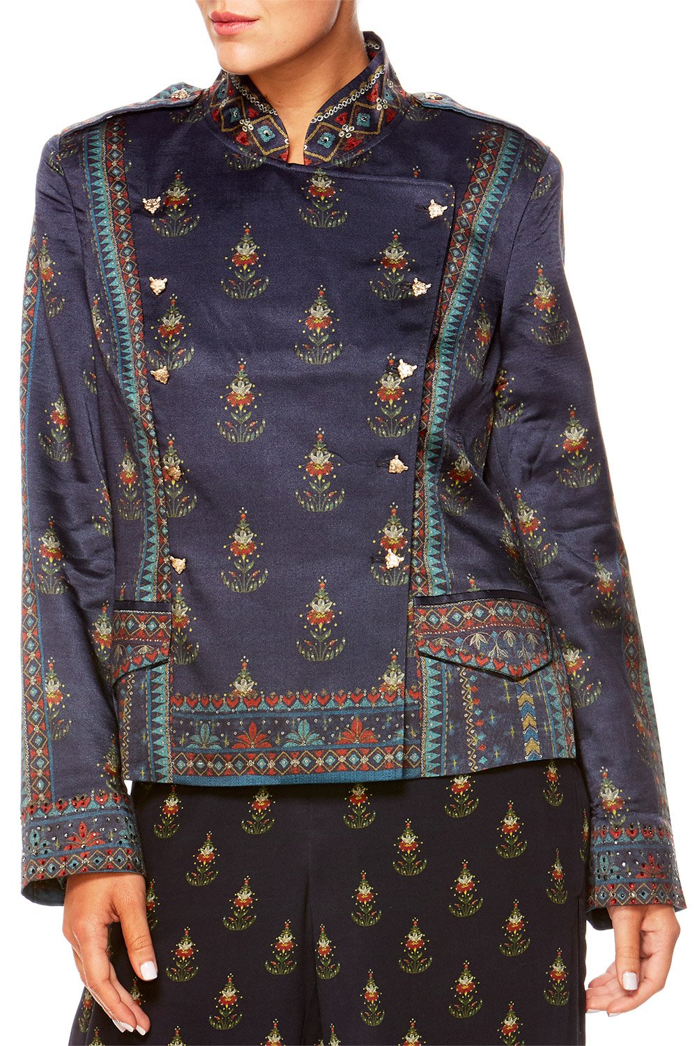 BLISS OF BOHEMIA DOUBLE BREASTED TAILORED JACKET