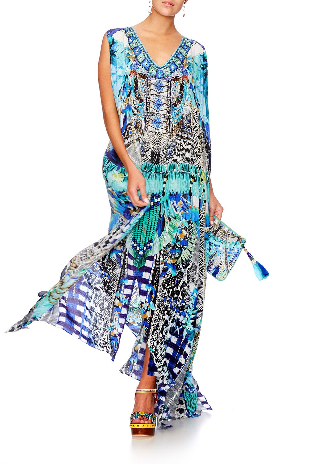 LEAVE ME WILD SLIT FRONT & SLEEVE KAFTAN
