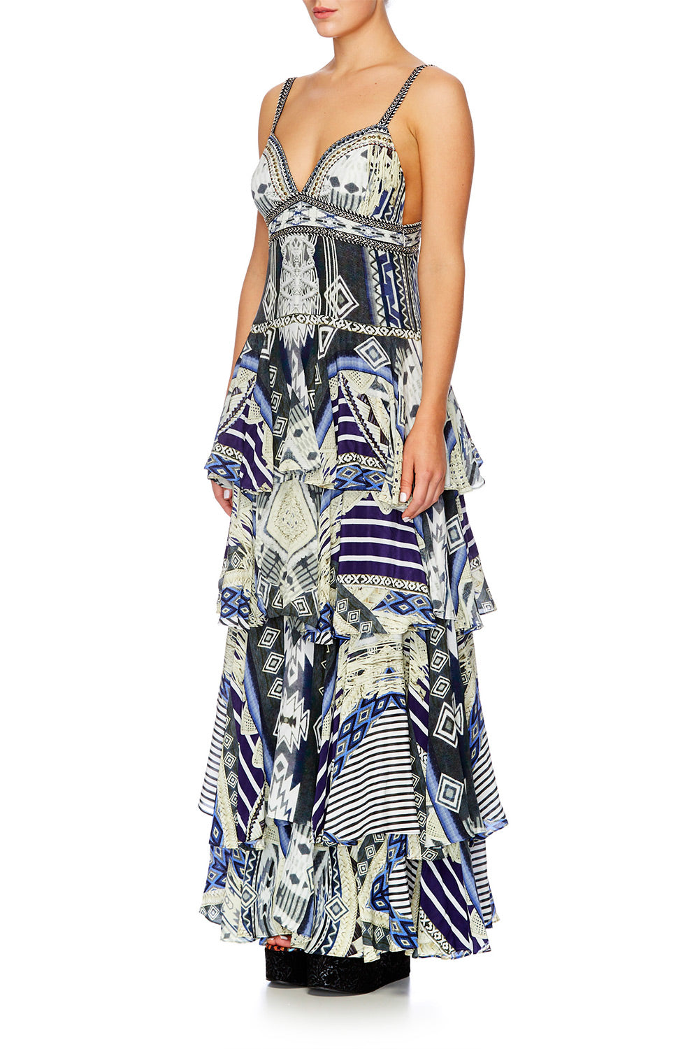 TIE THE KNOT GATHERED TIERED DRESS