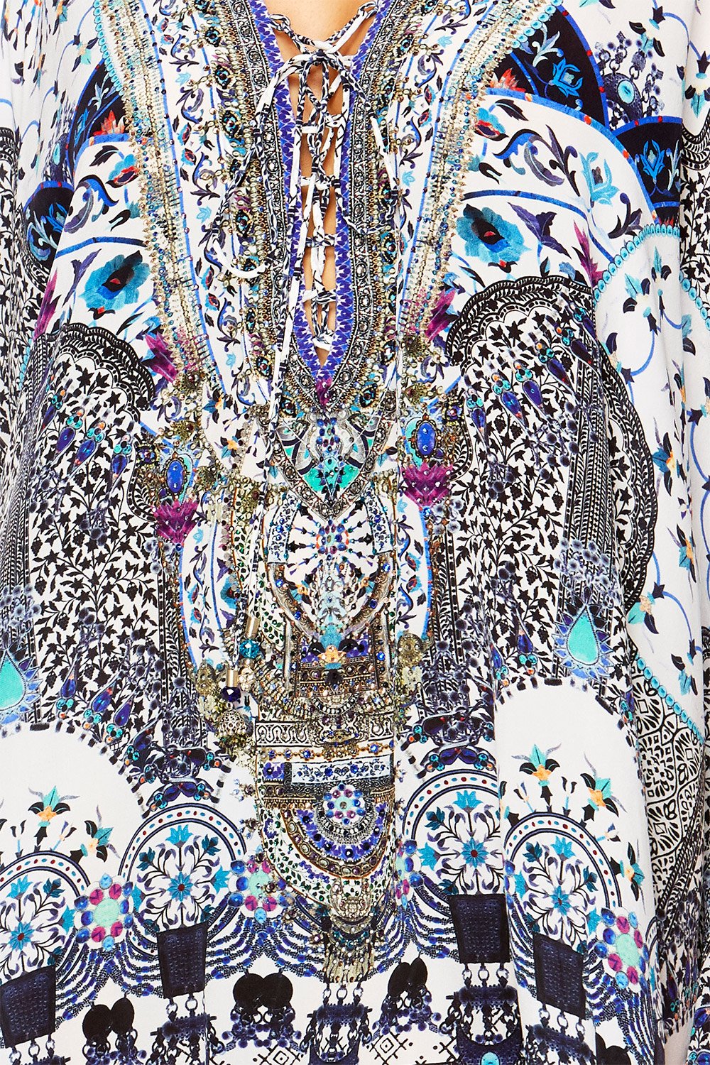 IN THE CONSTELLATIONS SHORT LACE UP KAFTAN