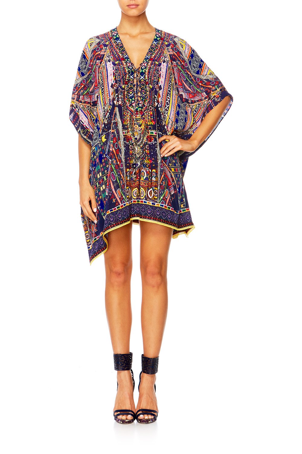 WHERE YOULL FIND ME SHORT LACE UP KAFTAN
