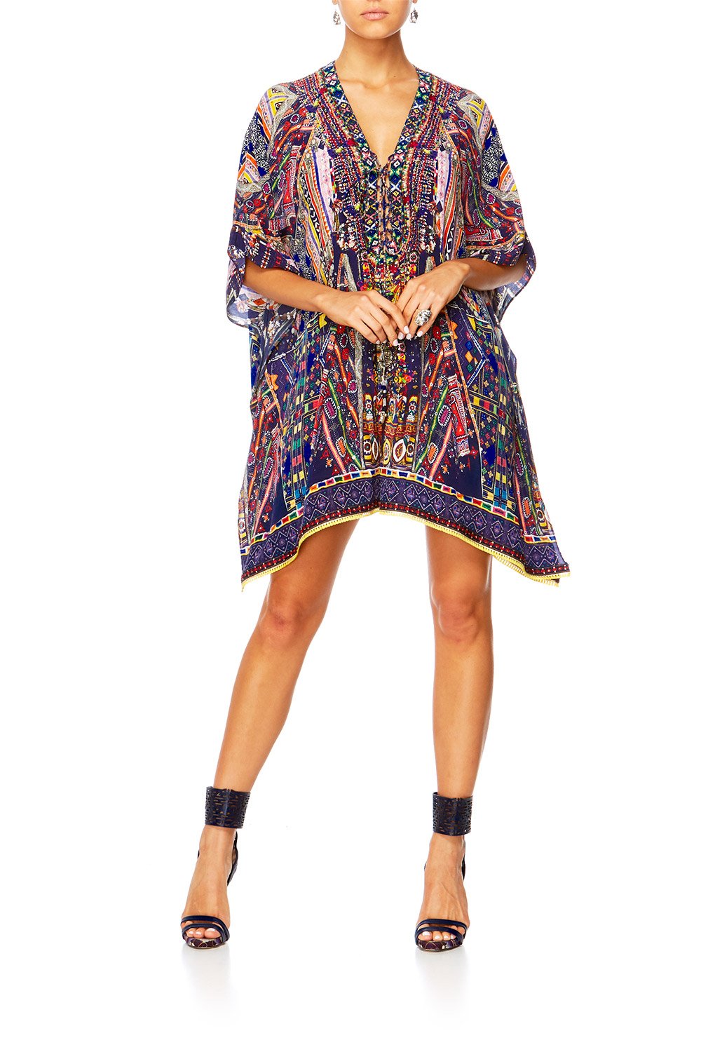 WHERE YOULL FIND ME SHORT LACE UP KAFTAN