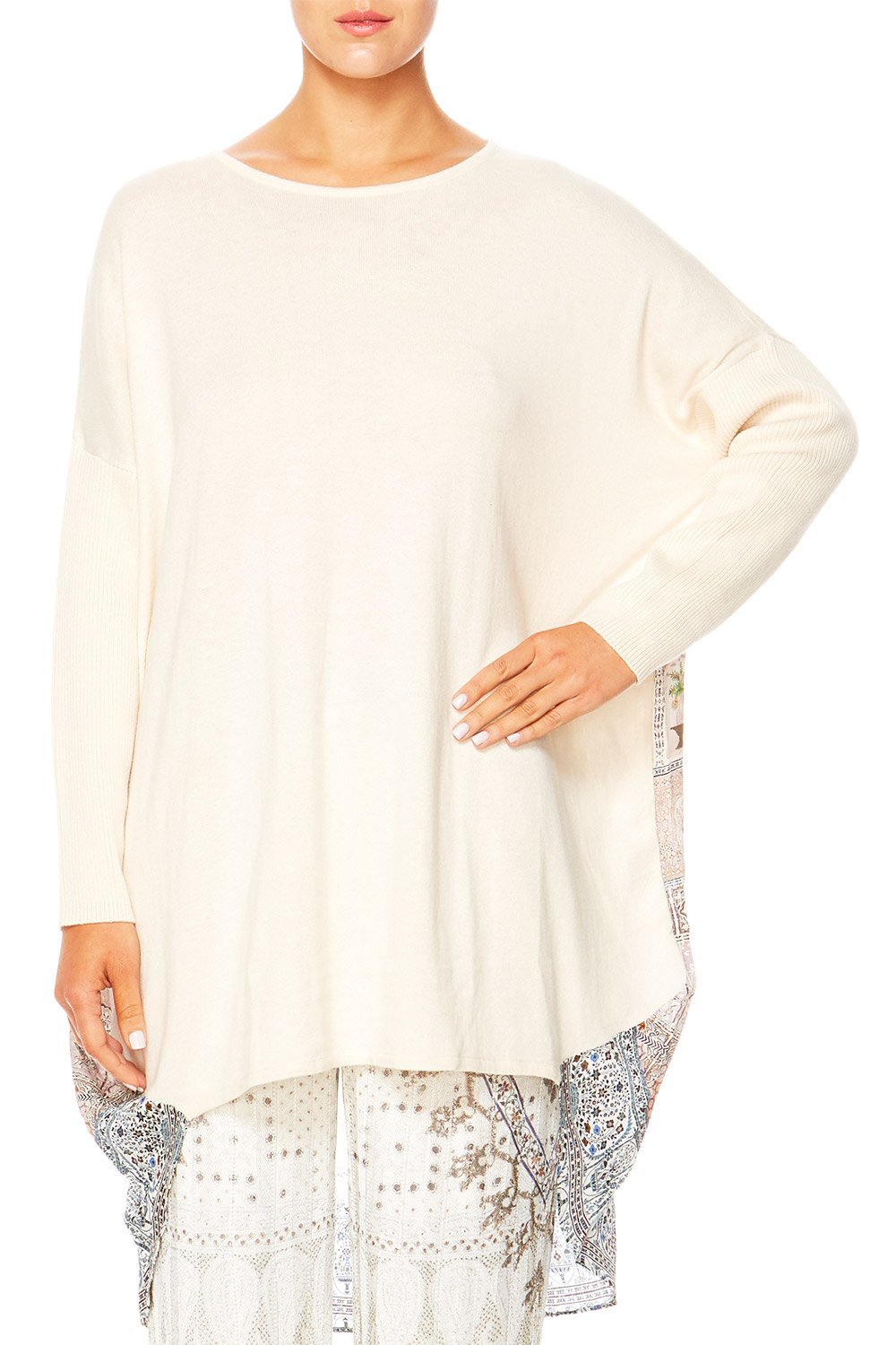 BREAKFAST WITH SILVIA LONG SLEEVE JUMPER W PRINTED BACK