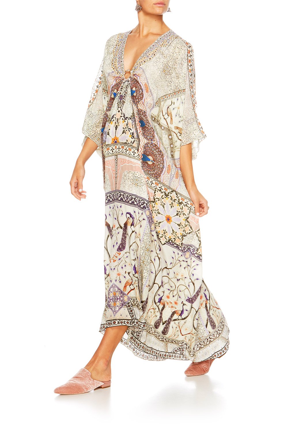 MAMA BAKSHI SPLIT SLEEVE KAFTAN W HARDWEAR