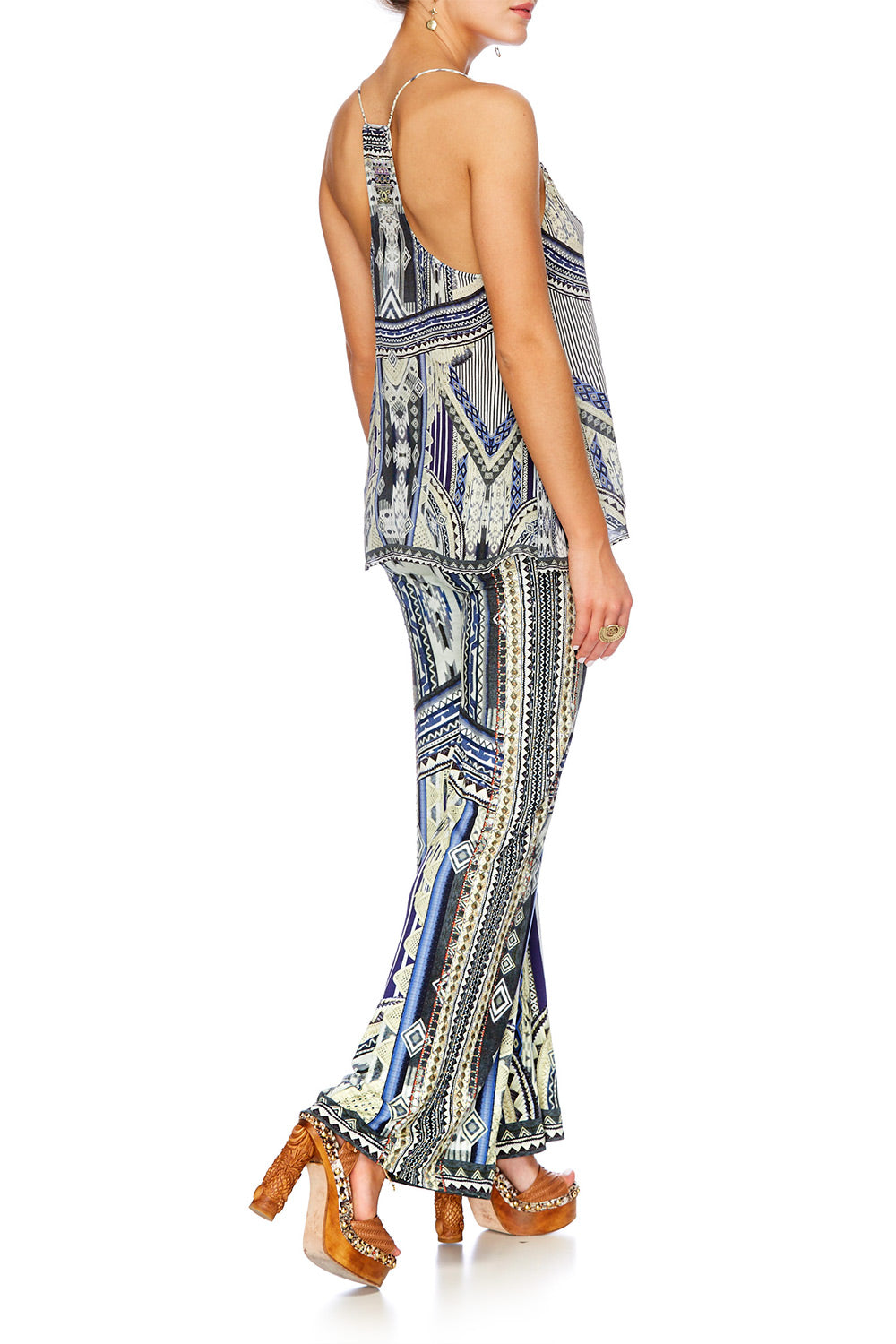 TIE THE KNOT T BACK SHOESTRING STRAP TOP