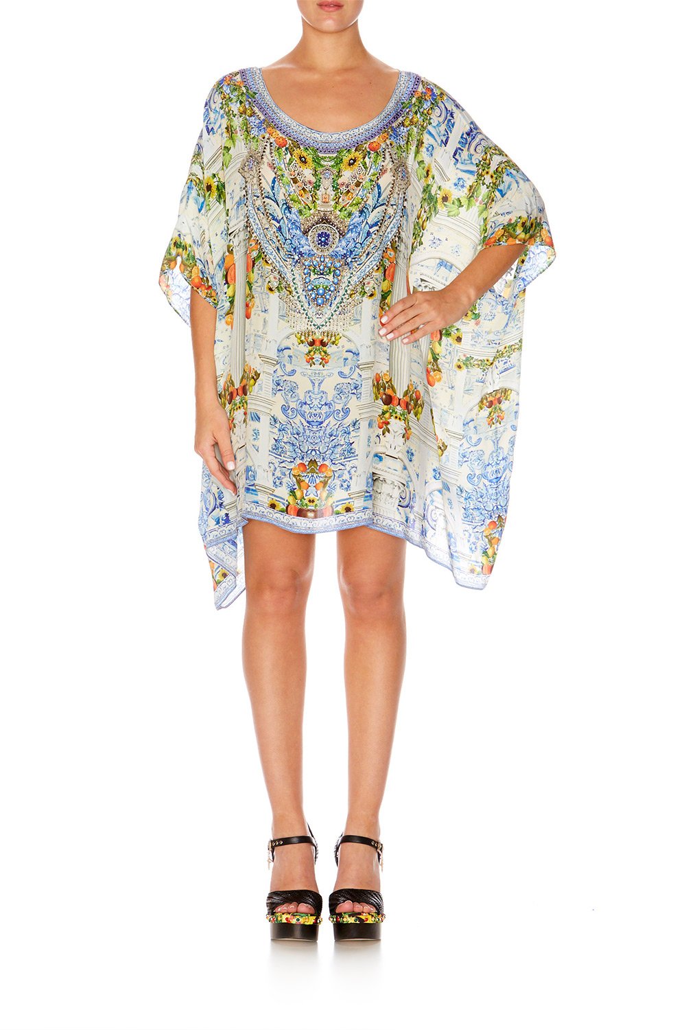 COME AS YOU ARE SHORT ROUND NECK KAFTAN