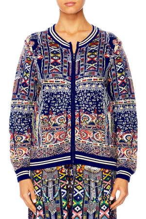 WHERE YOULL FIND ME JACQUARD BOMBER