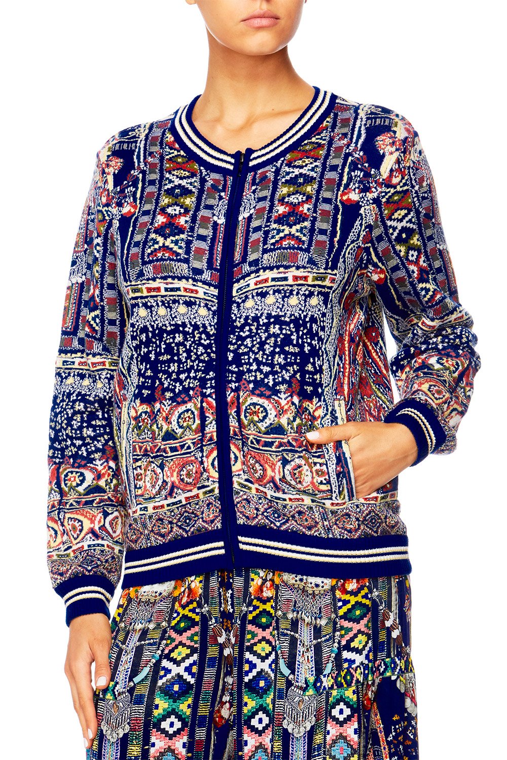 WHERE YOULL FIND ME JACQUARD BOMBER