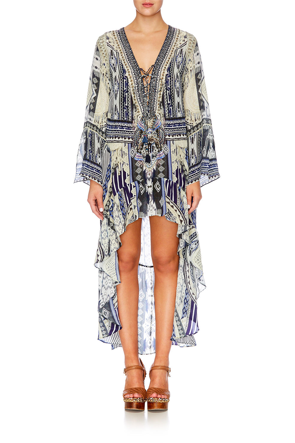 TIE THE KNOT SHORT DRESS W HIGH LOW HEM