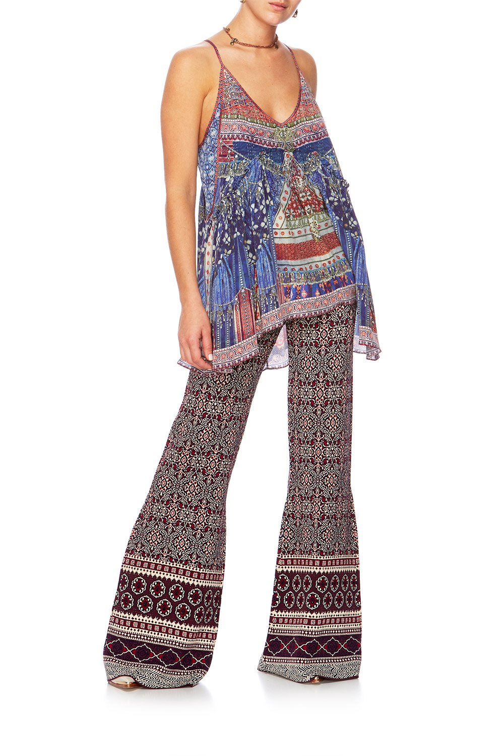 MAPPED OUT FLARED KNIT PANT