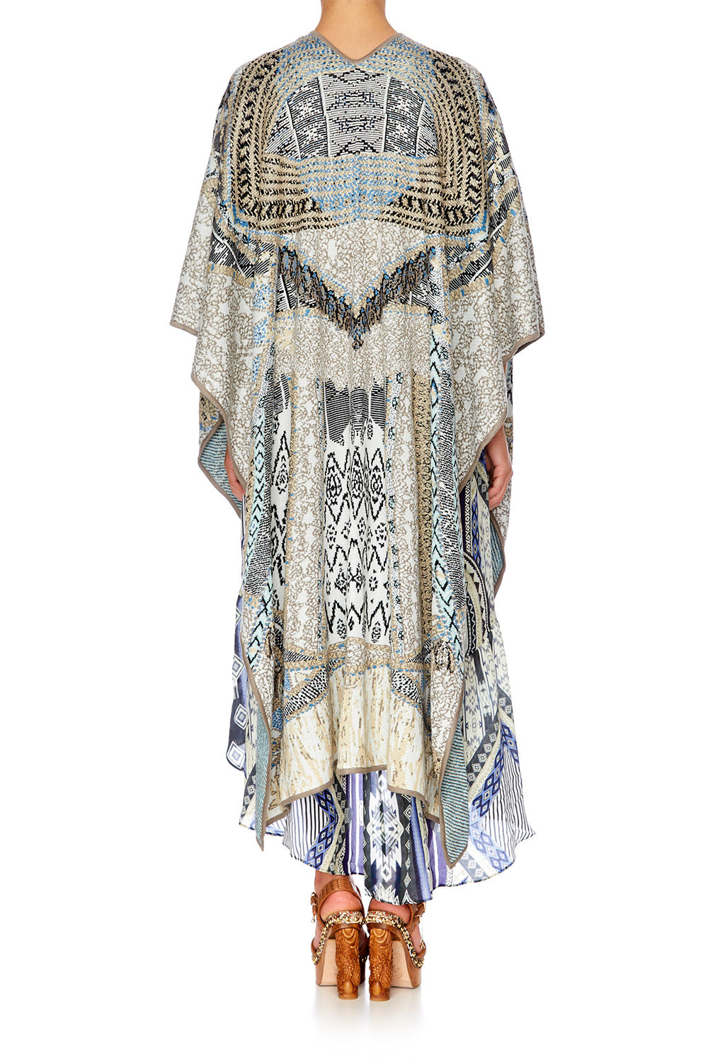 WEAVE ON OVERSIZED THROWOVER PONCHO