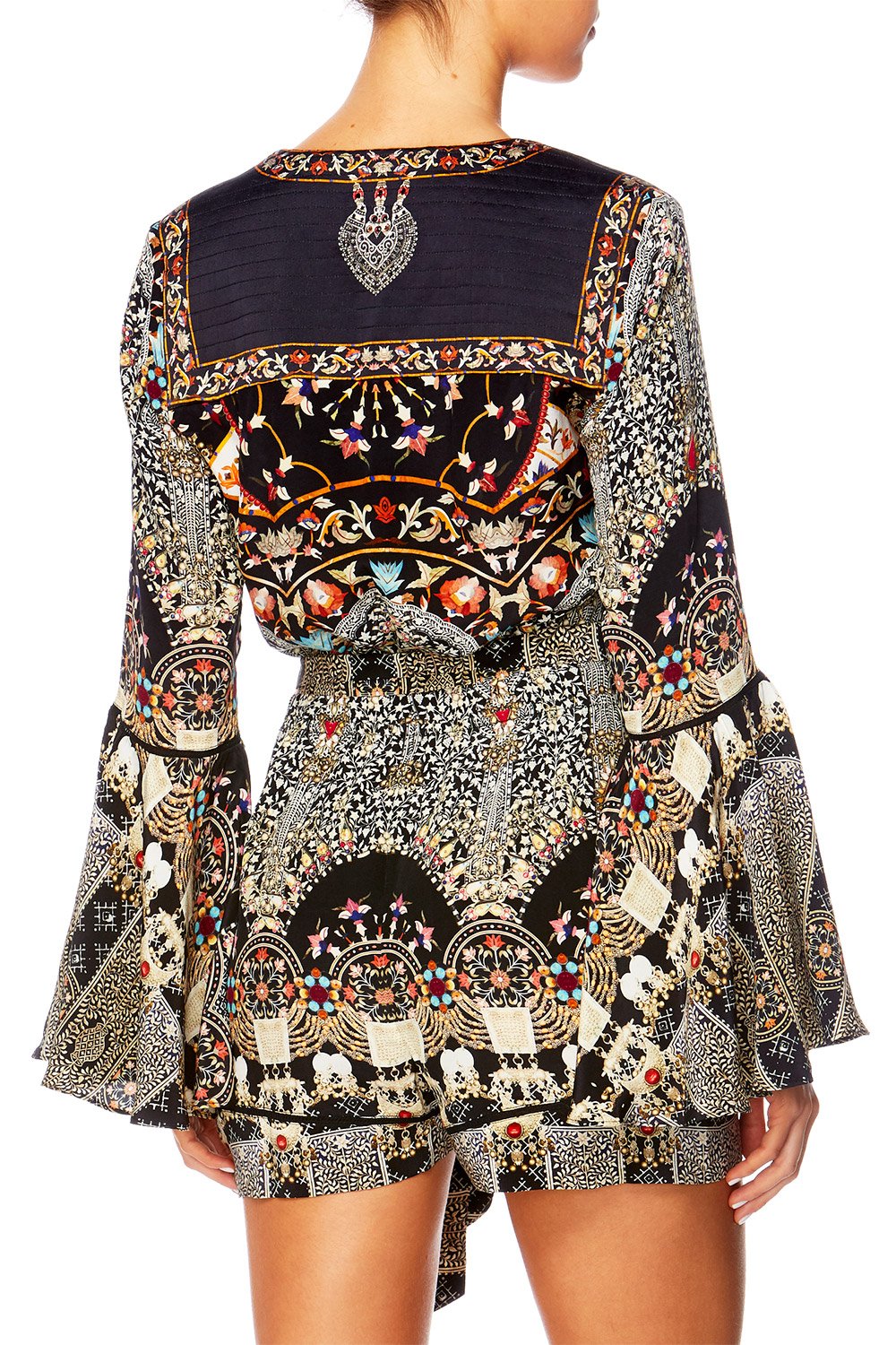 CHAMBER OF REFLECTIONS BUTTON FRONT PLAYSUIT