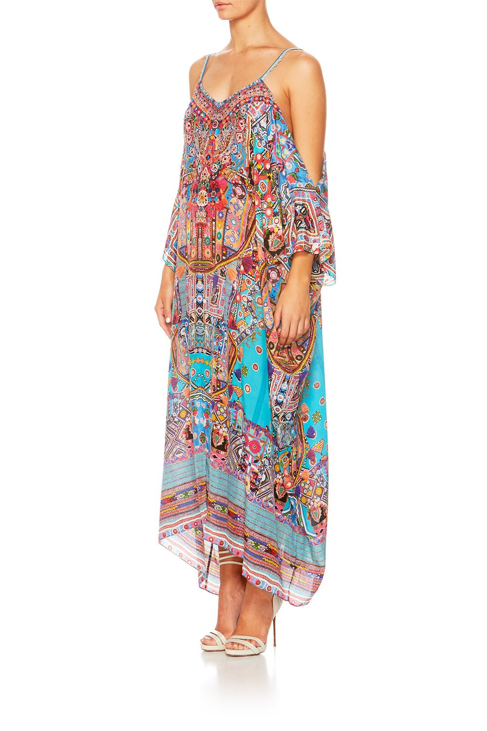 CANVAS OF COLOUR SHOESTRING STRAP KAFTAN