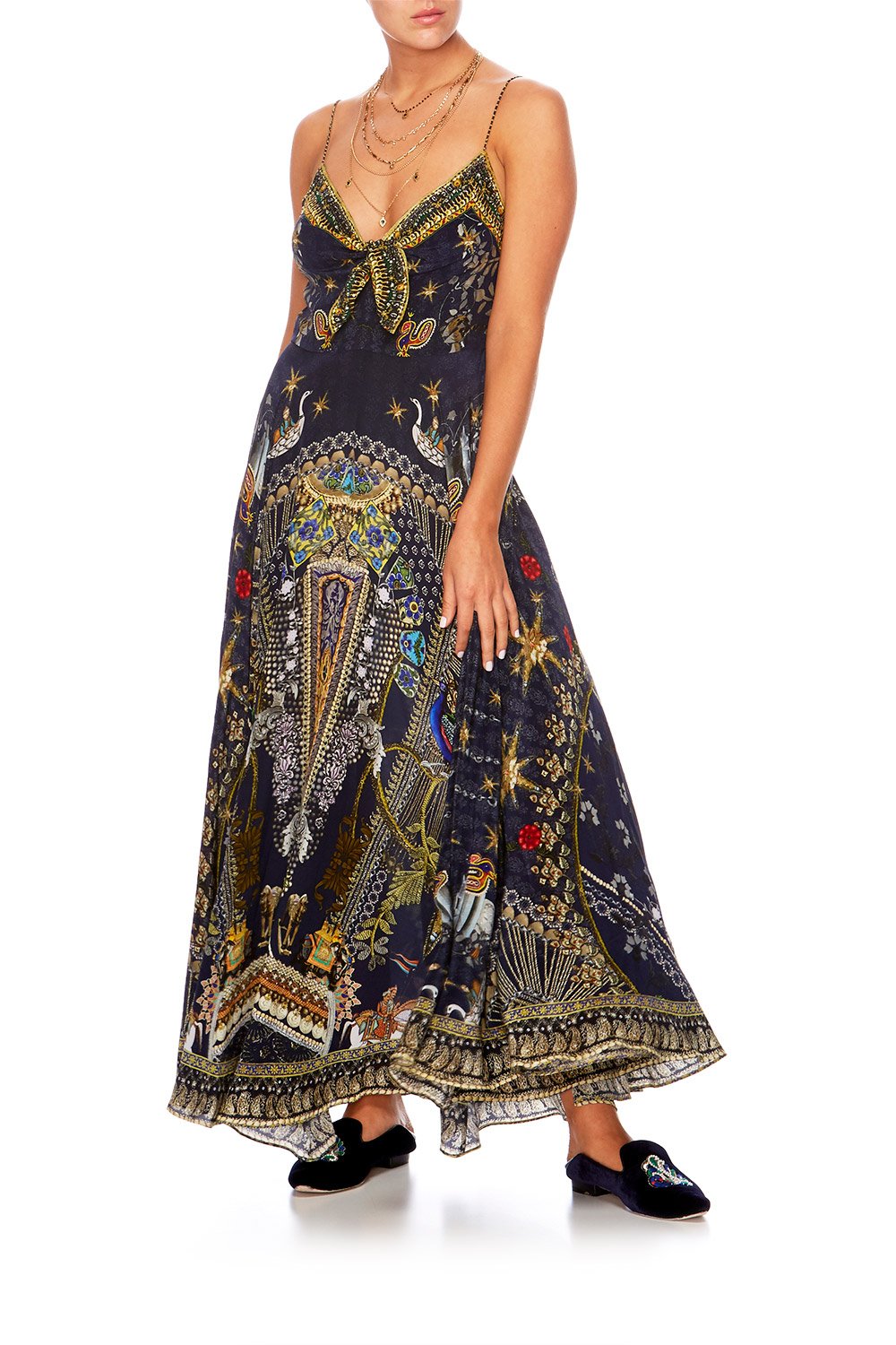 CHILDREN OF THE WORLD LONG DRESS W TIE FRONT