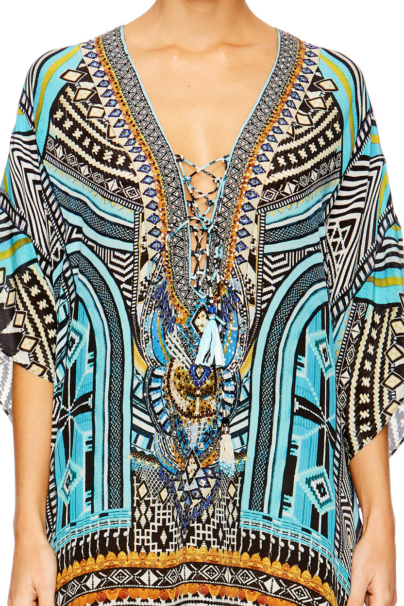 SHORT LACE UP KAFTAN GEISHA GATEWAYS