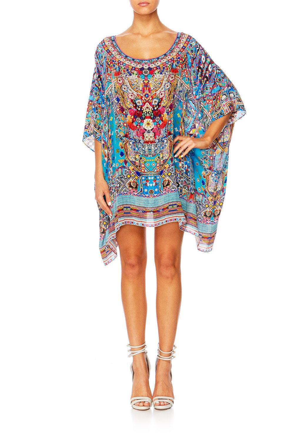 CANVAS OF COLOUR SHORT ROUND NECK KAFTAN