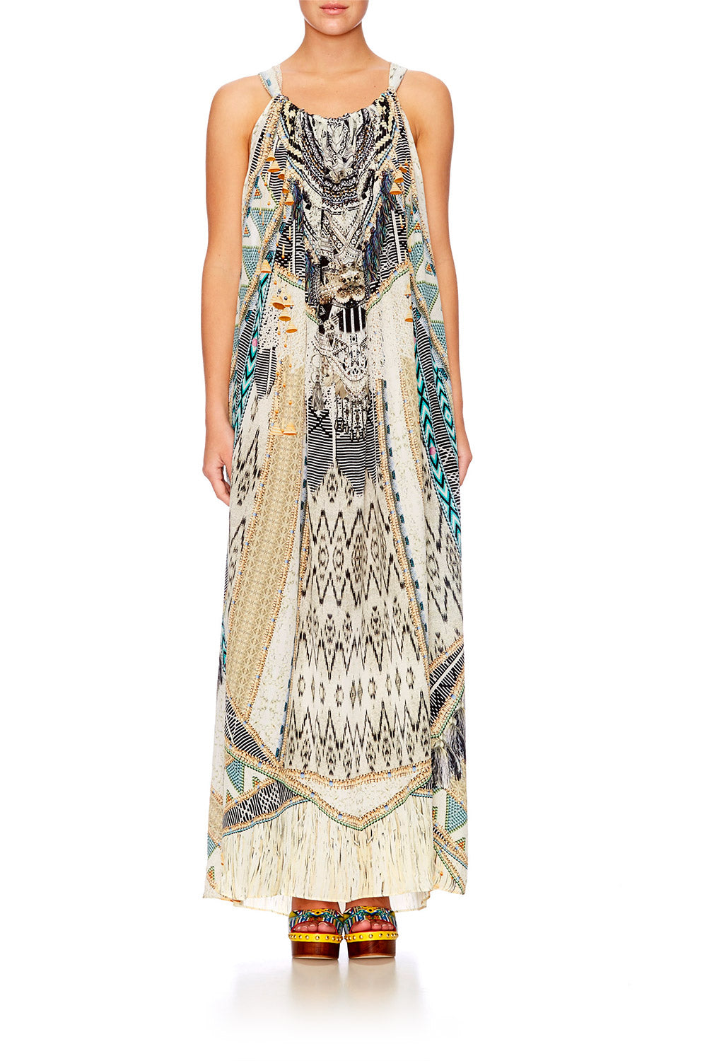 WEAVE ON DRAWSTRING DRESS