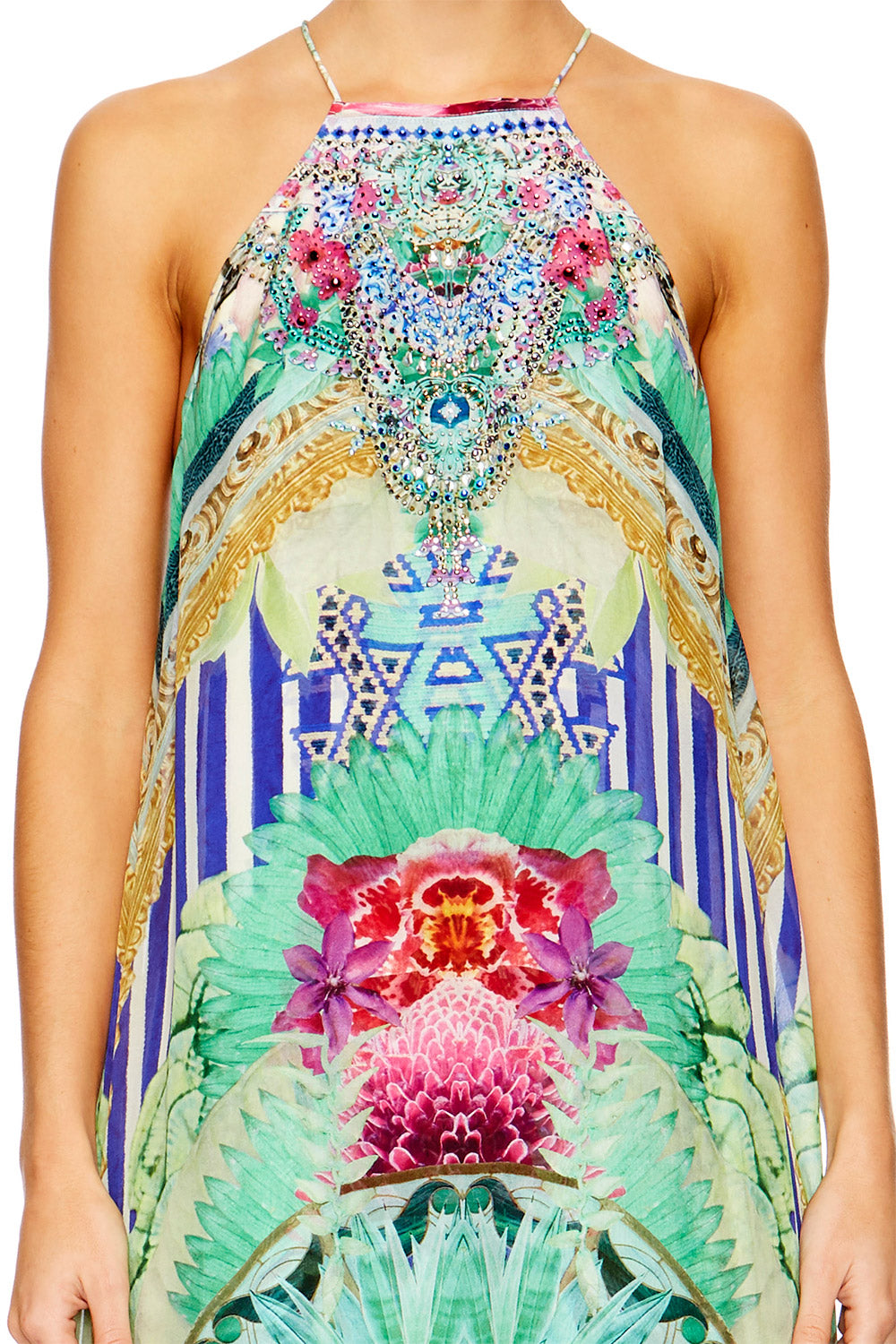 BAHIA BLISS SHEER OVERLAY DRESS