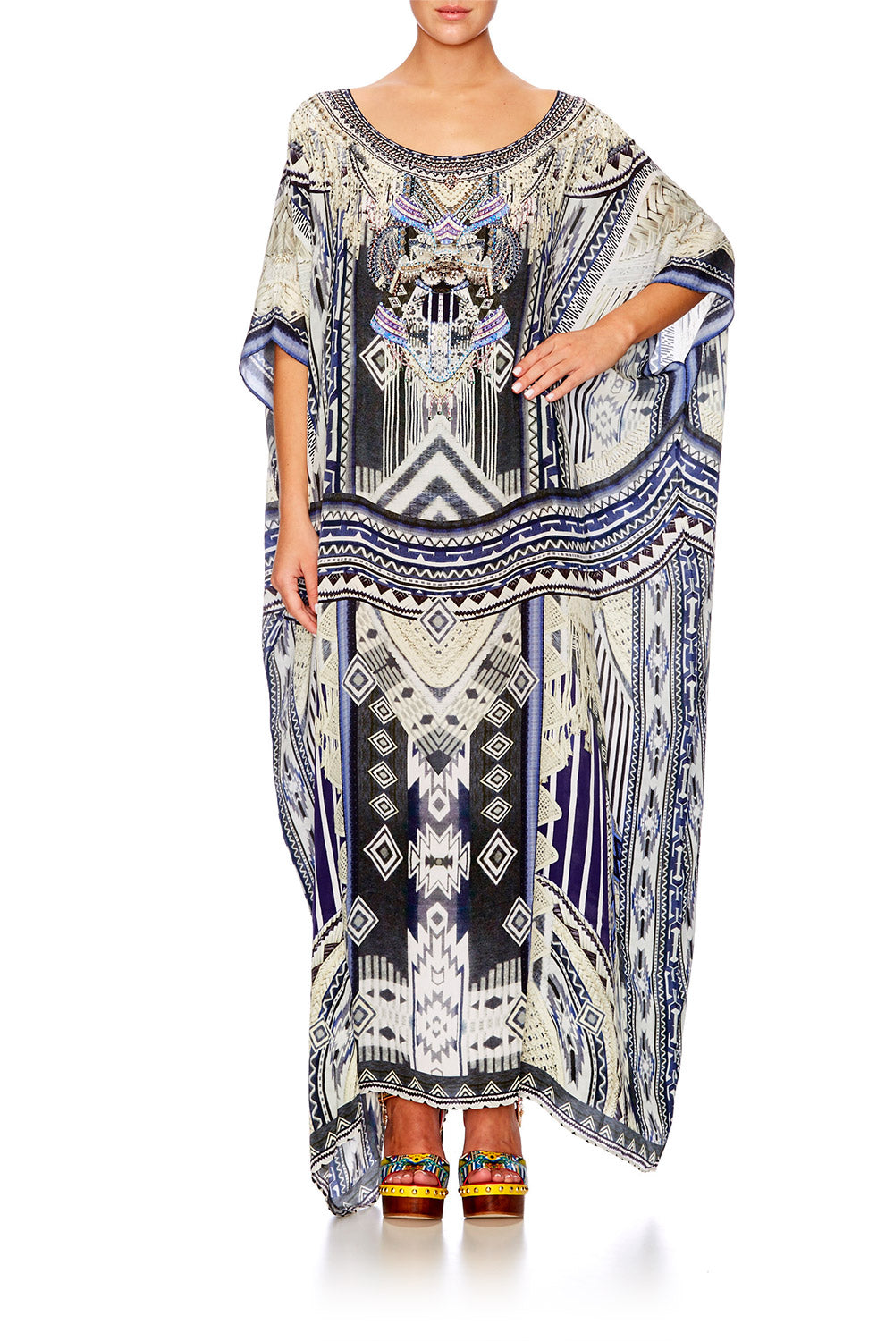 TIE THE KNOT ROUND NECK KAFTAN