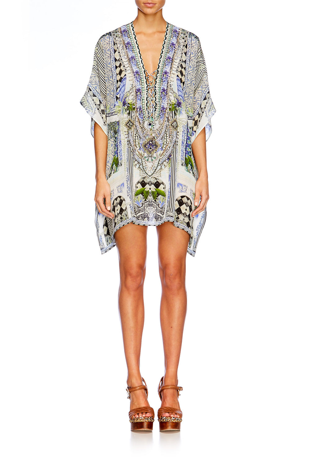 THE SWEET ESCAPE SHORT LACE UP KAFTAN