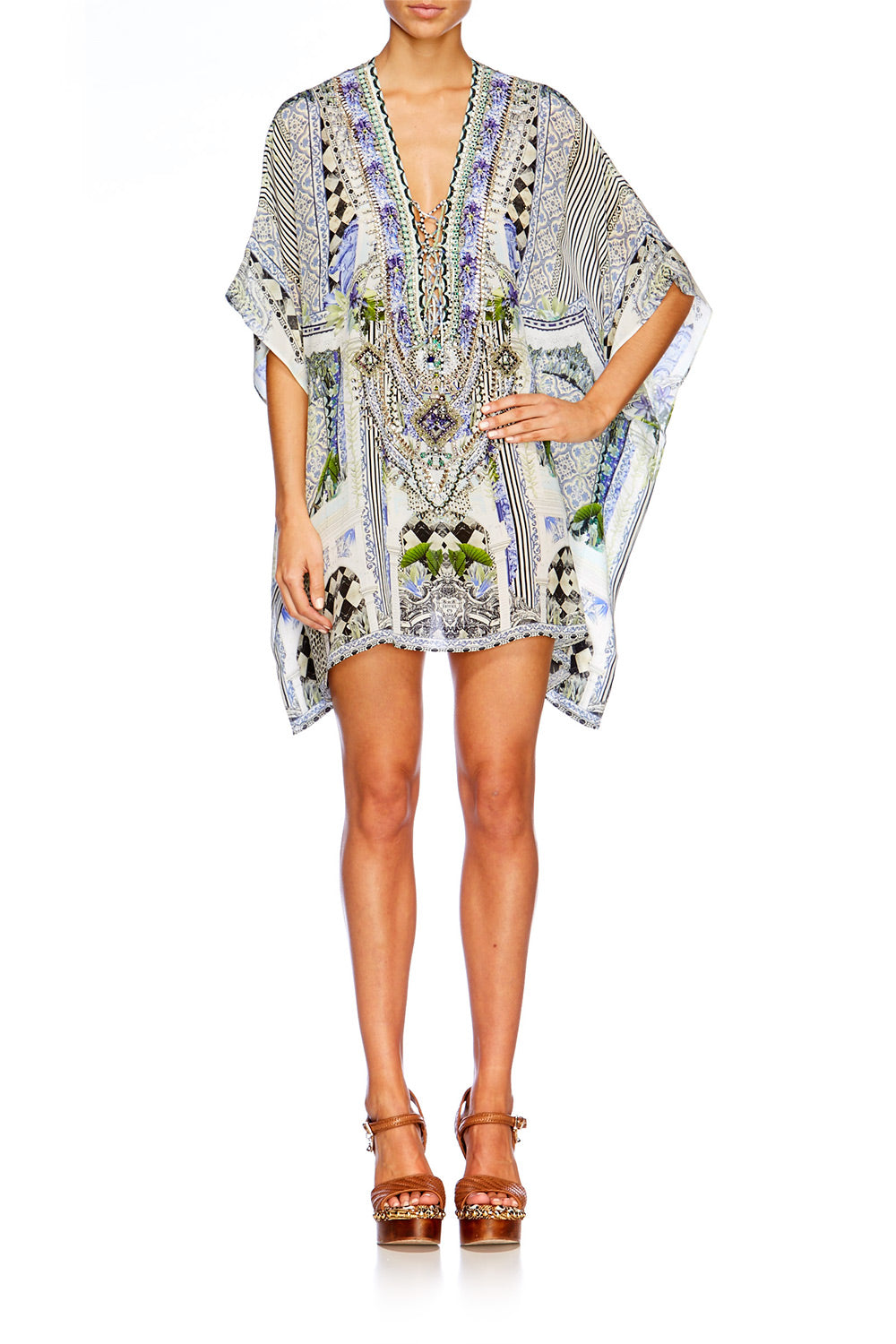 THE SWEET ESCAPE SHORT LACE UP KAFTAN