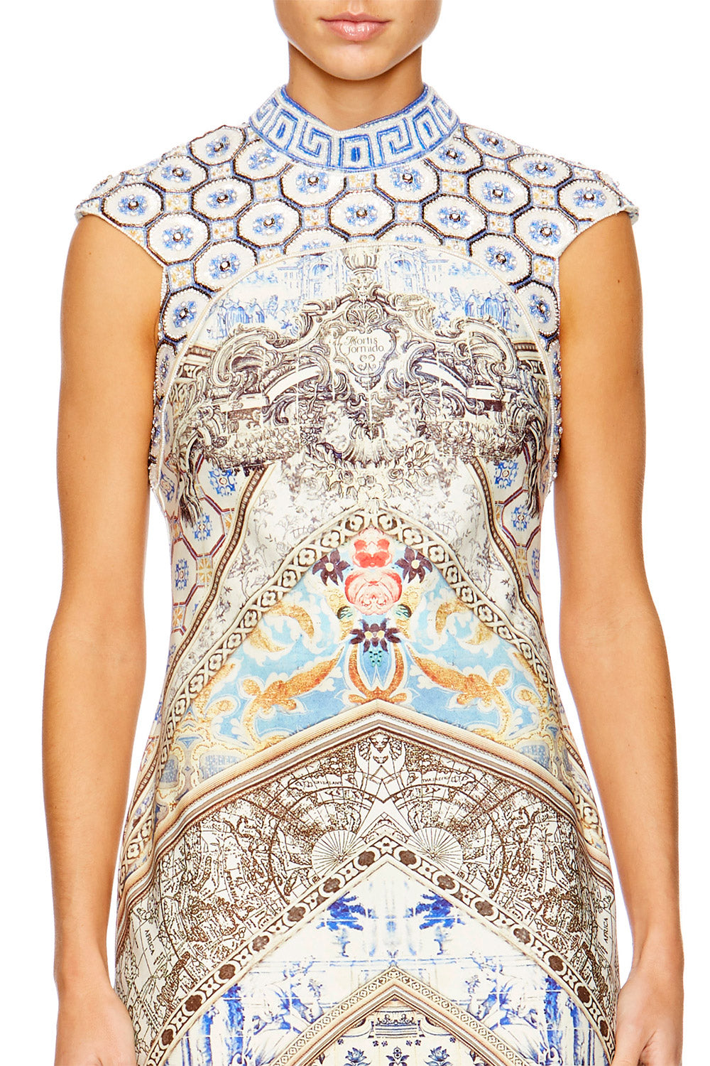 LOST IN A DREAM CAP SLEEVE COLLAR DRESS